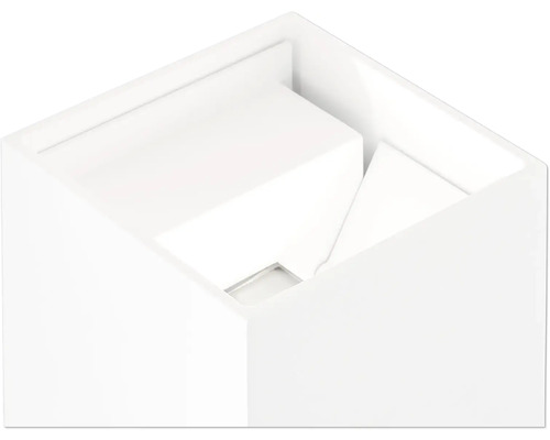 Luminaire extérieur blanc au design géométrique