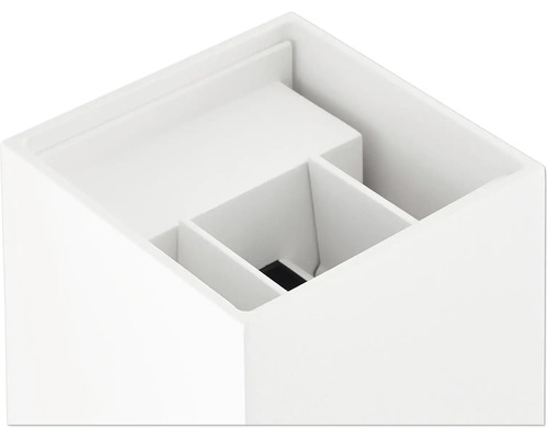 Applique murale extérieure blanche avec compartiments