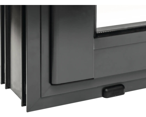 Detailansicht eines Fensters mit Rahmen