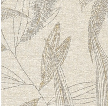 Vliestapete 39654-5 Stories of Life Farn Blätter beige-gold