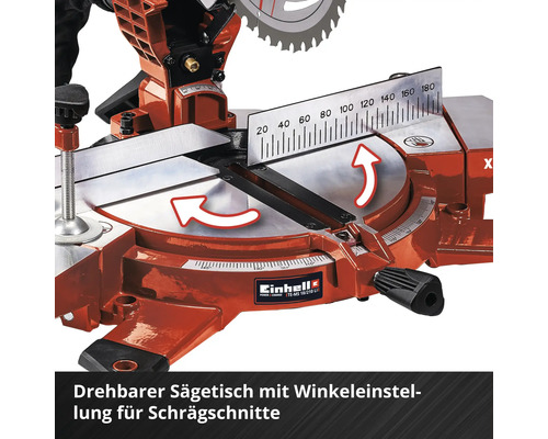 Drehbarer Sägetisch mit Winkeleinstellung für Gehrungsschnitte