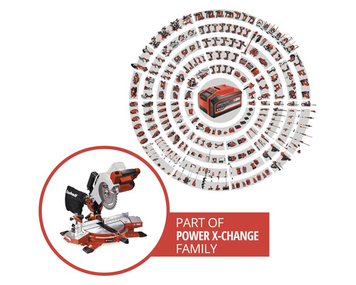 Einhell Power X-Change Familie mit Kapp- und Gehrungssäge