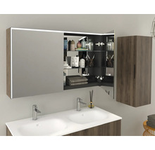 Jungborn Spiegelschrank QUATTRO SEDICI NOVE 120 x 20 x 70 cm nussbaum 2-türig LED IP 44