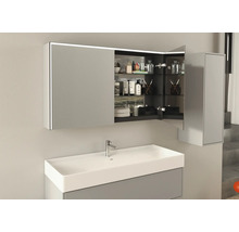 Jungborn Spiegelschrank QUATTRO SEDICI NOVE 120 x 20 x 70 cm grau 2-türig LED IP 44