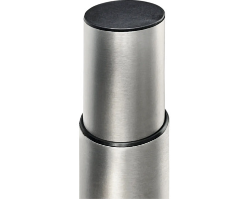 Metallpfosten mit schwarzer Kappe