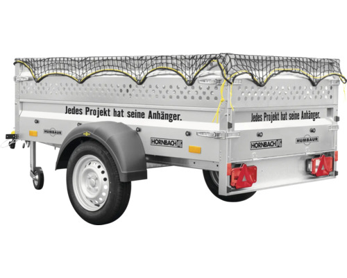 Remorque Humbaur avec filet de sécurité de chargement