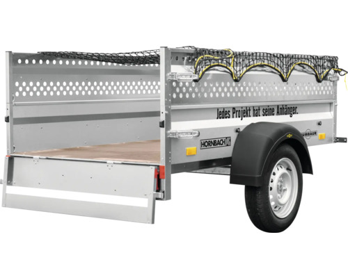 Remorque non freinée avec bâche et rambarde