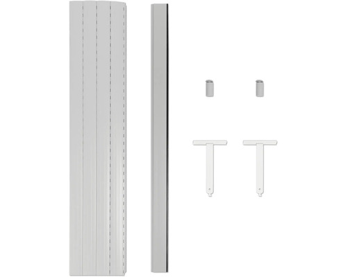 Paroi de douche avec profilé, supports et stabilisateurs