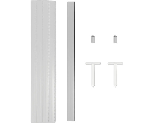 Duschtür Seitenwand mit Wandprofil und Befestigungsstange