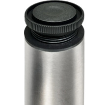 Tarrox Tischbein rund 19 cm Ø60 mm höhenverstellbar , Edelstahl Dekor