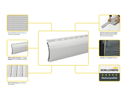 Volet roulant Schellenberg MAXI en PVC en détail
