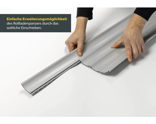 Rollladenpanzer-Erweiterung zum seitlichen Einschieben