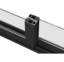Abri de jardin Palmako Lea 19.4 m² porte coulissante verre de sécurité avec plancher 578 x 451 cm gris