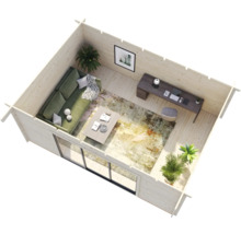 Abri de jardin Palmako Lea 19.4 m² porte coulissante verre de sécurité avec plancher 578 x 451 cm imprégné par immersion