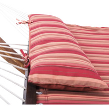 Coussin de hamac rayé avec des liens