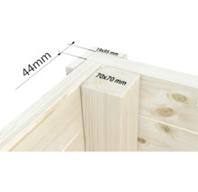 Abri de jardin Palmako Andrea 11,2 m² Slide avec plancher 434 x 402 cm naturel