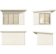 Abri de jardin Palmako Andrea 11,2 m² Slide avec plancher 434 x 402 cm gris