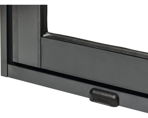 Detailansicht eines Fensters mit Fenstergriff