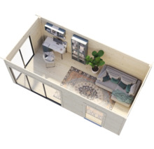 Abri de jardin Palmako Andrea avec plancher 639 x 402 cm naturel