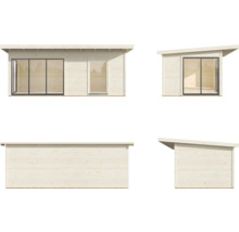 Abri de jardin Palmako Andrea avec plancher 639 x 402 cm naturel