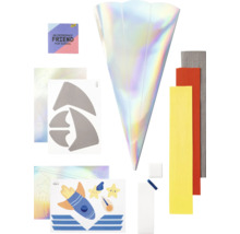 Kit de bricolage de cornet scolaire avec motif de fusée