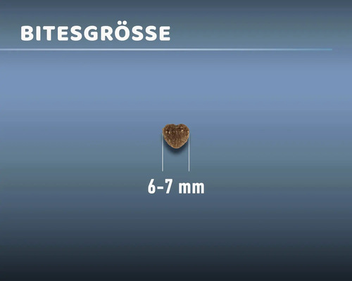 Einzelfutterstück, 6 bis 7 Millimeter groß