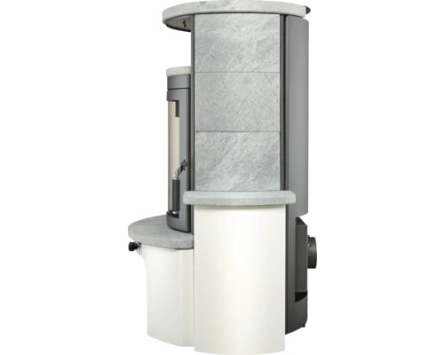 Kaminofen mit Verkleidung aus Naturstein