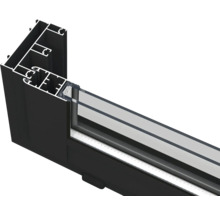 Fensterrahmenprofil aus Aluminium im Querschnitt