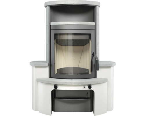 Kaminofen mit Holzfach zur Raumbeheizung