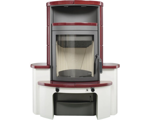 Kaminofen mit Sichtfenster und Stauraum