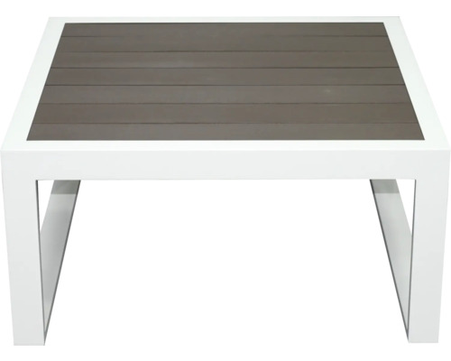 Table de jardin carrée aspect bois