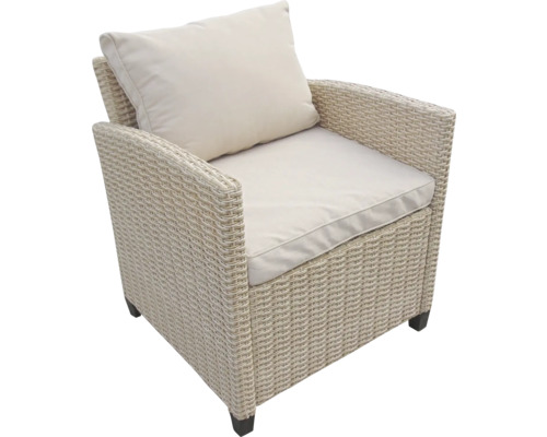 Fauteuil en rotin avec coussins pour l''extérieur
