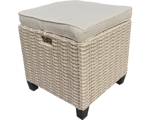 Tabouret tressé avec coussin pour l''extérieur