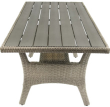 Table de jardin rectangulaire aspect rotin