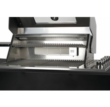 Vue intérieure d''un barbecue à gaz en acier inoxydable