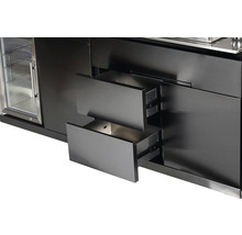 Cuisine d''extérieur noire avec tiroirs