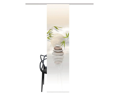 Porte coulissante avec motif de pierre pour intérieurs