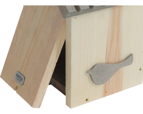 Nichoir en bois avec motif oiseau