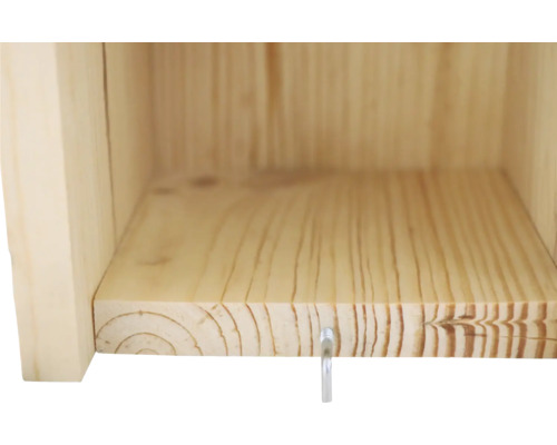 Gros plan d''une étagère en bois