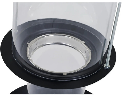 Vue détaillée d''un abat-jour avec des éléments métalliques et des vis