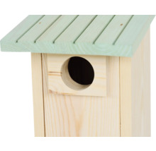 Vogelhaus aus Holz mit Dach