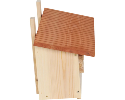 Nichoir à chauves-souris en bois avec toit incliné