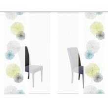 Schiebegardine 4er-Set Scoppio grün 60x245 cm