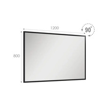 Miroir de salle de bains Jungborn 120x80x2 cm cadre chrome haute brillance