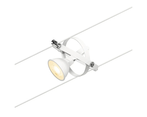 Weiße Seilleuchte mit einem Spot für die Innenbeleuchtung