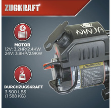 Zugkraft Ninja Seilwinde mit Motorinformationen und Durchzugskraftangaben