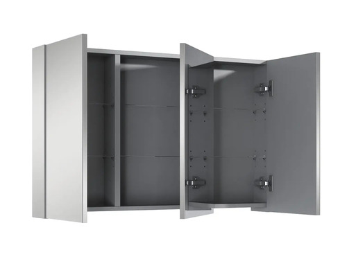 Offener Spiegelschrank mit Einlegeböden