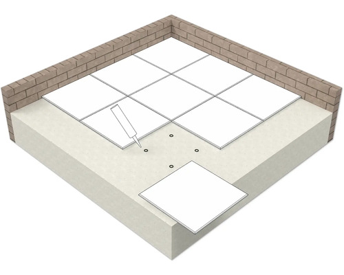 Verlegen von Fliesen mit Dichtstoff und Abdichtband