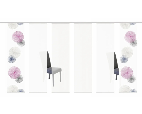 Panneau japonais en plusieurs parties avec motif floral