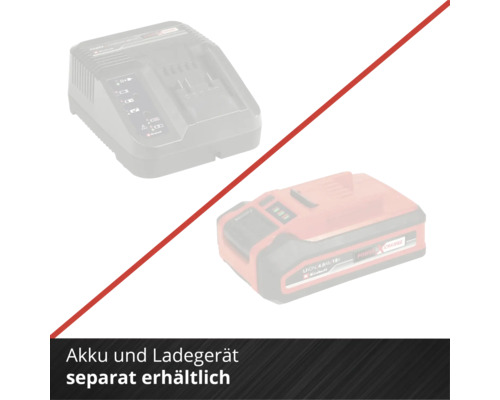 Akku und Ladegerät sind separat erhältlich.
